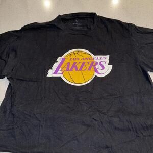 Los Angeles Lakers Shirt Adult Extra Large Gray Graphic Logo Basketball